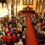 Just about to start the Sunday Service at St Michaels with the congregation in the pews
