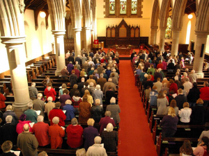 services-sunday-just-about-to-start Just about to start the Sunday Service at St Michaels with the congregation in the pews